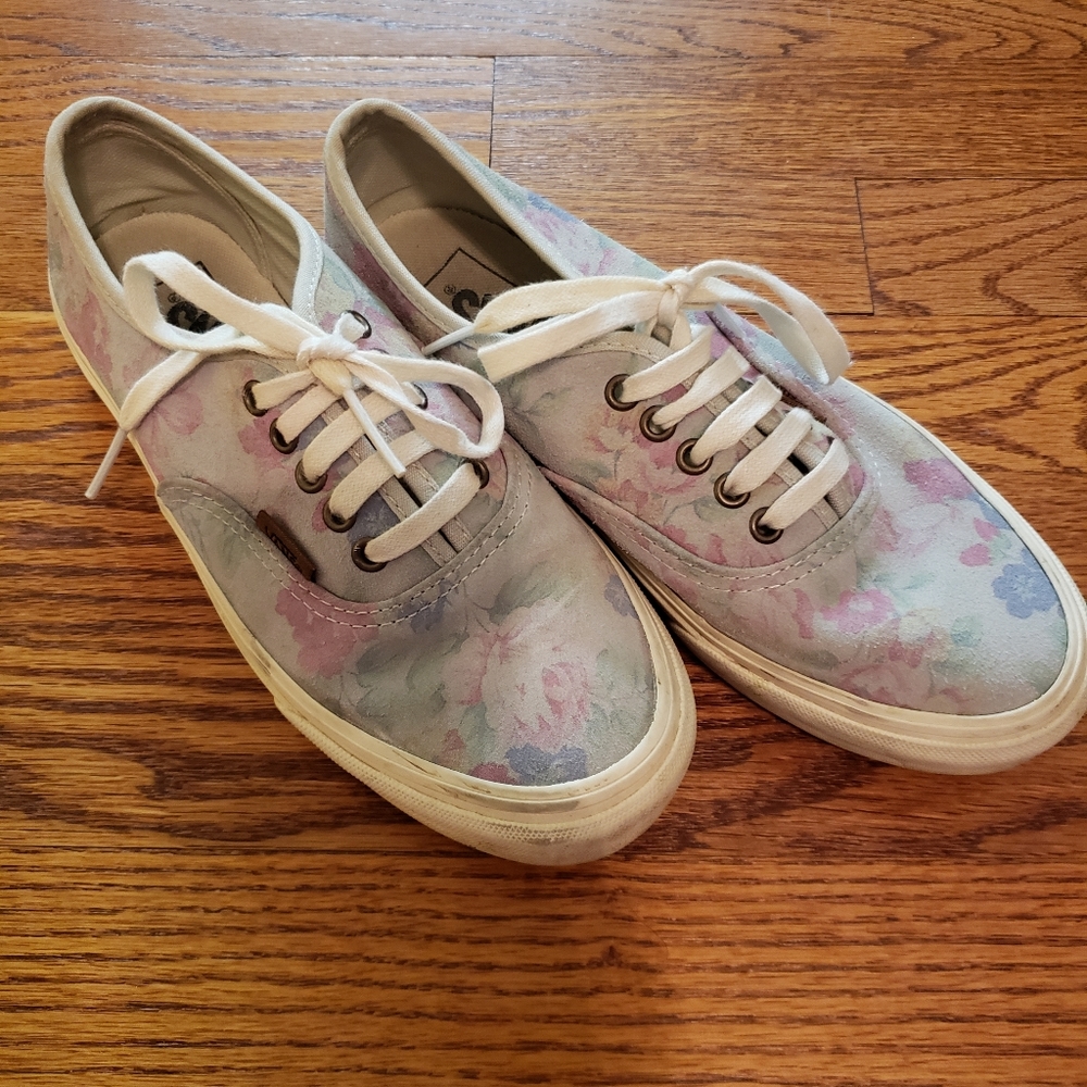 Vans Suede Authentic Slim Floral Print Sneakers